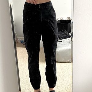 Garage black cargo pants